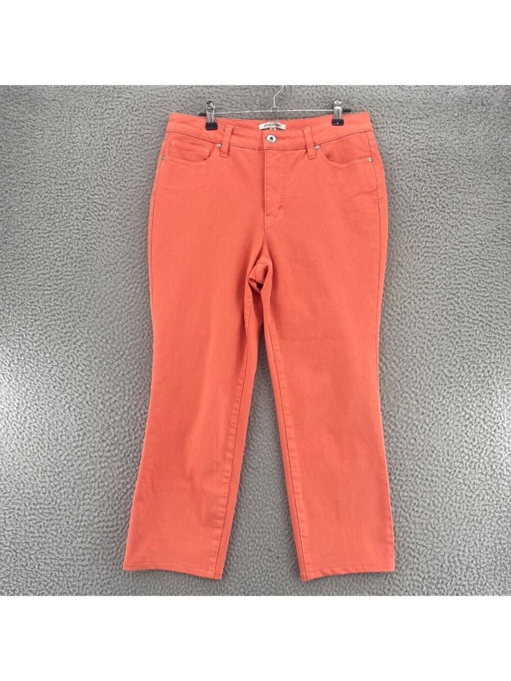 John Mark Jeans Womens 8 Petites Coral Denim Slimming Cropped Stretch Pockets